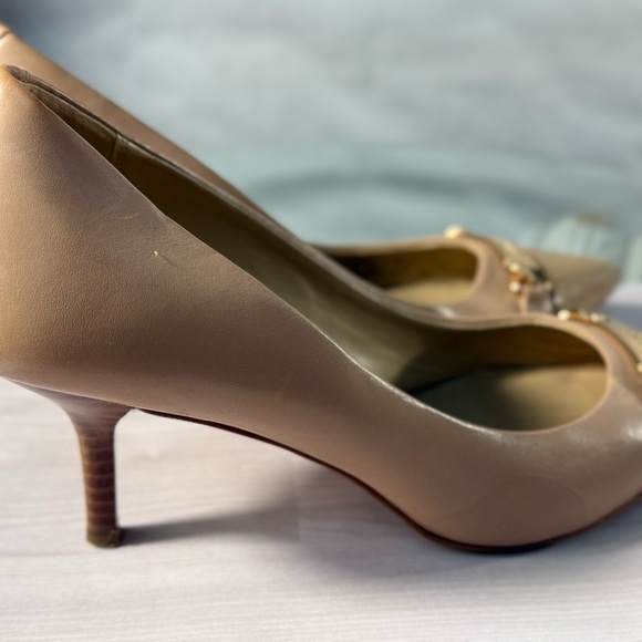 Coach Beige Pointed Toe Pumps - Picture 3 of 6